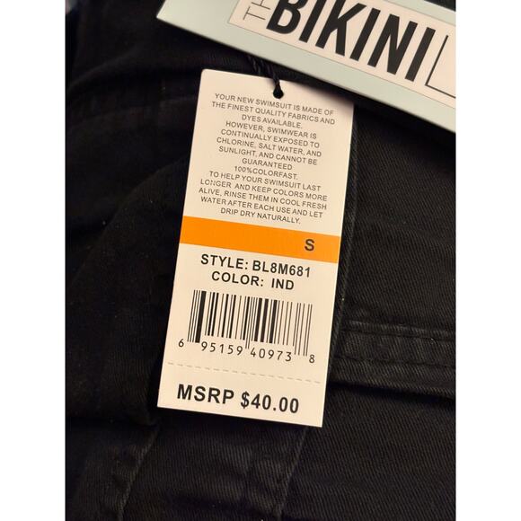 The Bikini Lab Tie Neck Boho Blue Ombre Bikini Swimsuit Top Size Small - Picture 4 of 4